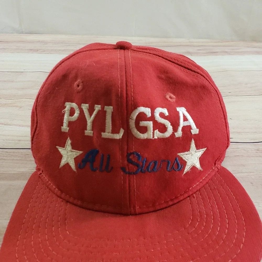VINTAGE New Era PYL GSA All Stars‎ Hat Cap Red California Fastpitch Softball